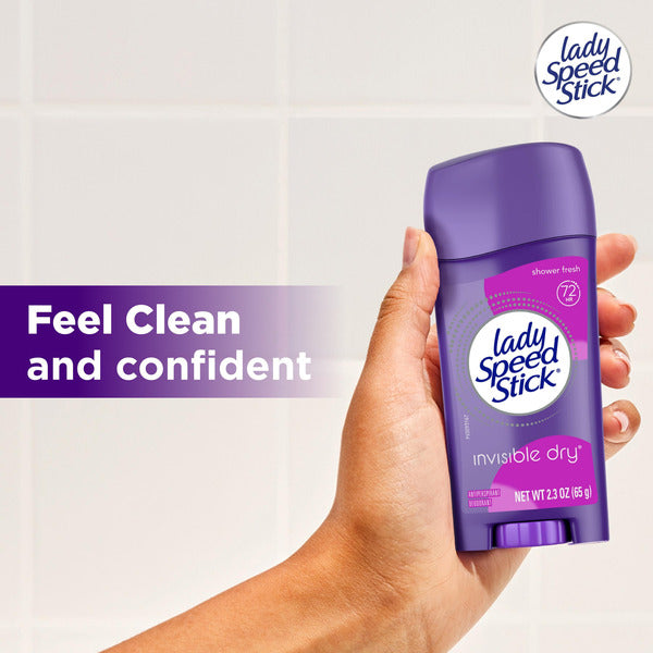 Lady Speed Stick Invisible Dry Antiperspirant Deodorant, Shower Fresh