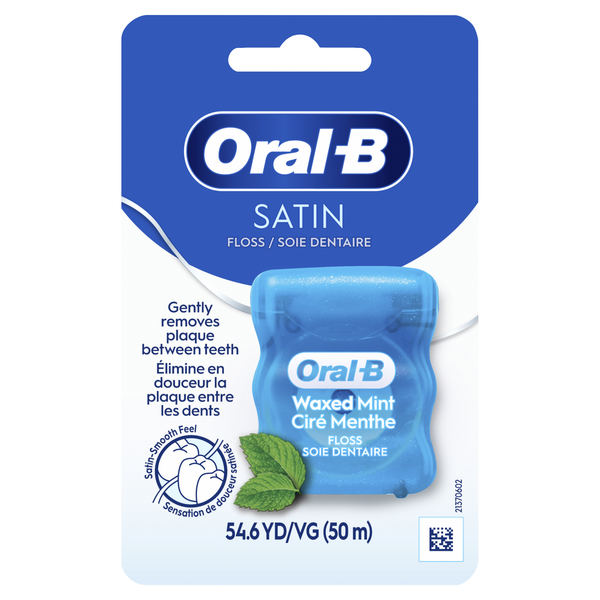 Oral-B Complete Mint SatinFloss, Dental Floss, Comfort Grip, 50m