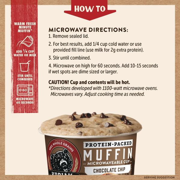Kodiak Cakes Chocolate Chip Muffin in a Cup