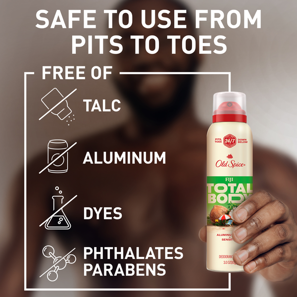 Old Spice Whole Body Deodorant Aluminum Free Spray Fiji