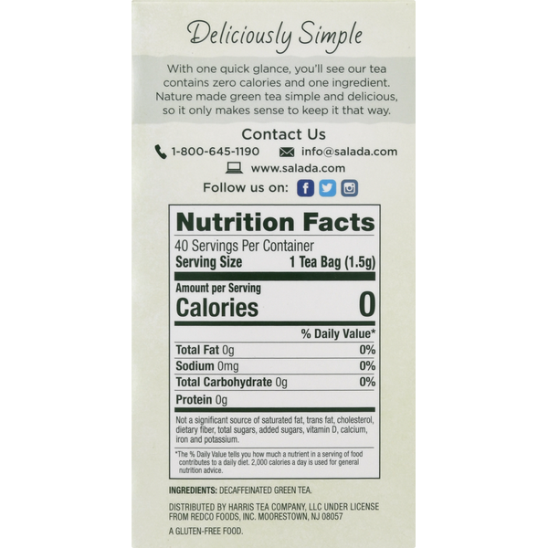 Salada Decaffeinated Green Tea