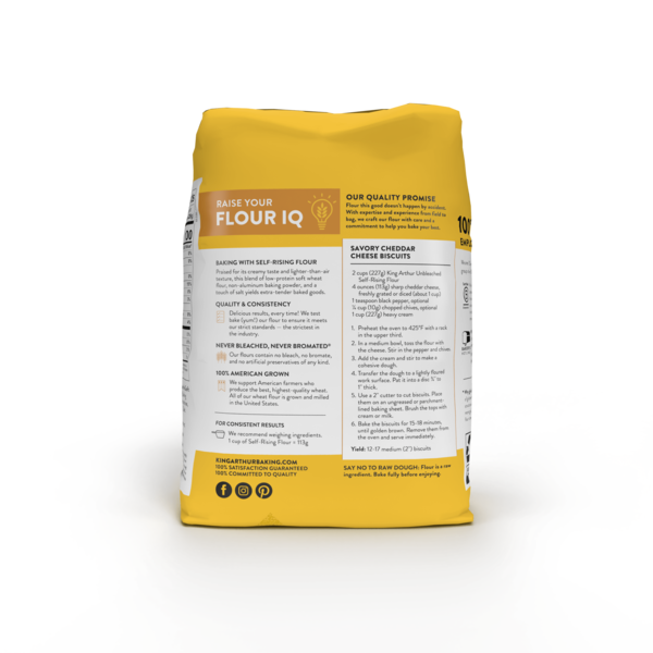 King Arthur Baking Company Unbleached Self Rising Flour, Non GMO, No Preservatives