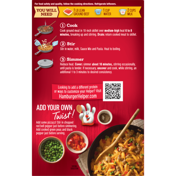 Hamburger Helper Pasta, Three Cheese