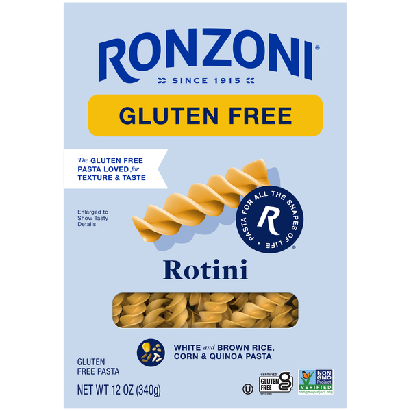 Ronzoni Gluten Free Rotini, Non-GMO, Vegan, 4-Grain White Pasta