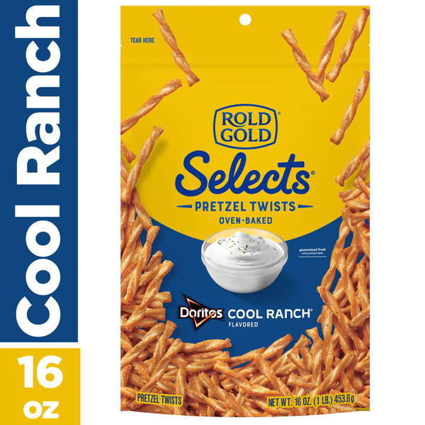 ROLD GOLD Selects Pretzels Twists Oven Baked Doritos Cool Ranch Flavored 16 Oz