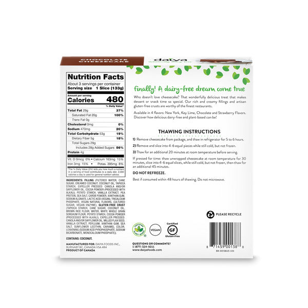 Daiya Dairy Free Chocolate Cheesecake Dessert