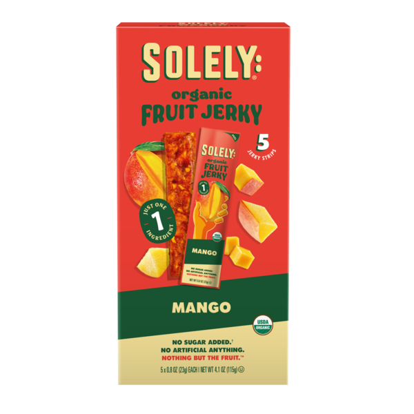 Solely: Fruit Jerky, Organic, Mango, Multipack