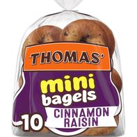 Thomas’ 10 count, Cinnamon Raisin Mini Bagels️ DestGlow