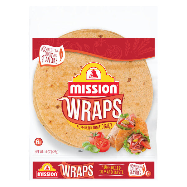 Mission Wraps Sun-Dried Tomato Basil Tortillas