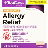 TopCare Allergy Relief, Non-Drowsy, 180 mg, Tablet...
️