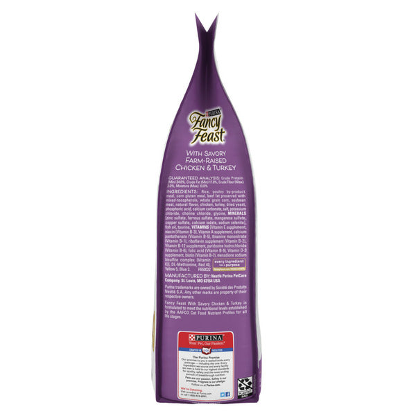 Purina Fancy Feast Dry Cat Food with Savory Farm-Raised Chicken and Turkey DestGlow