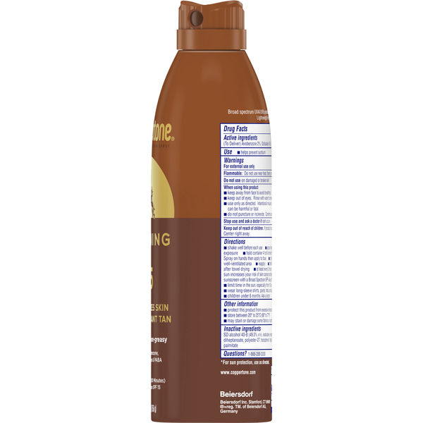 Coppertone Tanning Broad Spectrum SPF 15 Sunscreen Spray