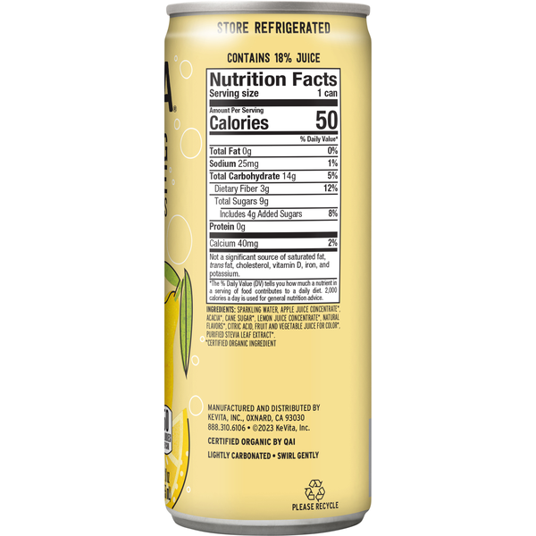 KeVita Sparkling Classic Lemonade with Prebiotics