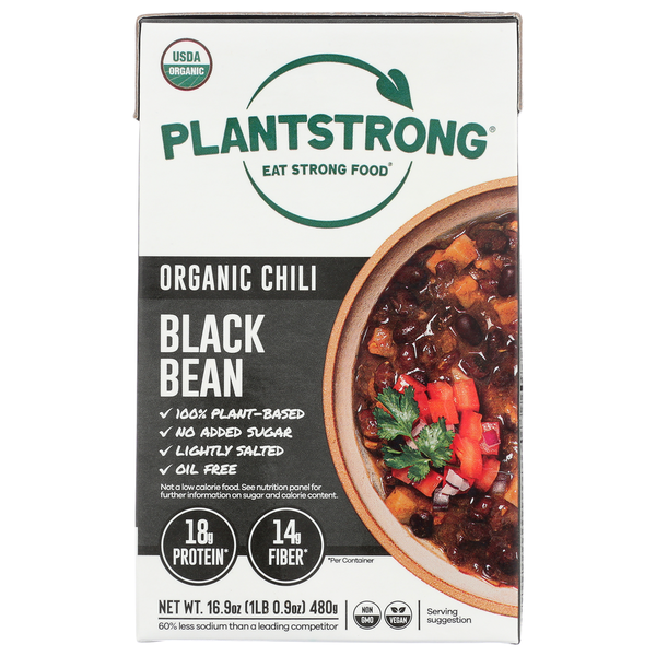 Plantstrong Organic Plant-Based Chili - Black Bean