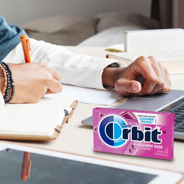 Orbit Gum Bubblemint Sugar Free Chewing Gum Bulk Pack of 3