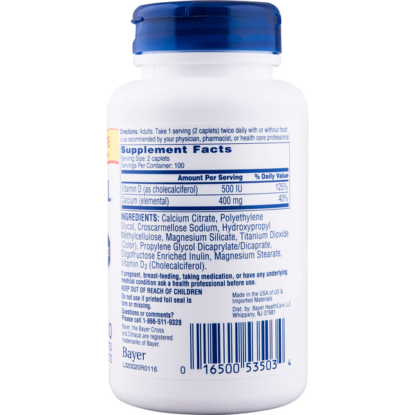 Citracal Petites Calcium Citrate With Vitamin D3 Caplets