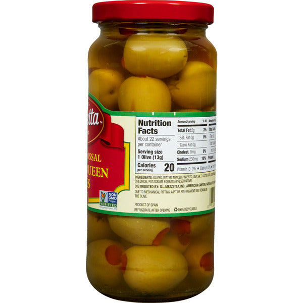 Mezzetta Super Colossal Spanish Queen Olives Pimiento Stuffed