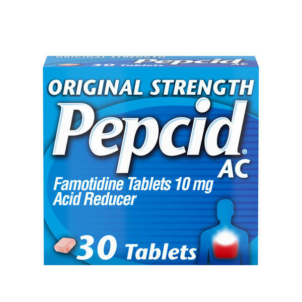Pepcid AC Original Strength Heartburn Medicine, 10mg Famotidine, 30 ct