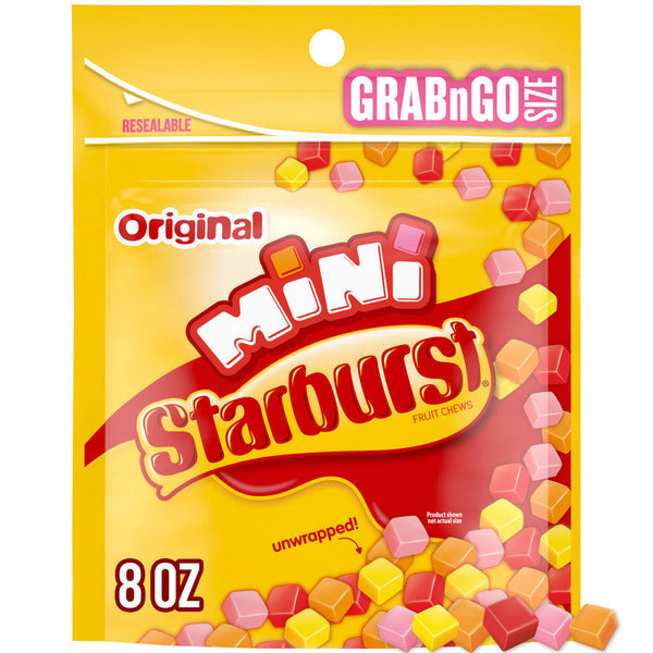 STARBURST Original Minis Size Fruit Chews Chewy Candy Grab N Go DestGlow