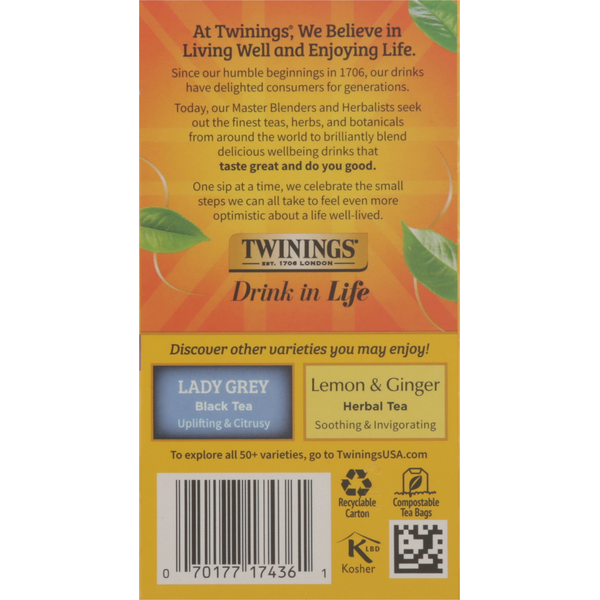 Twinings Of London Earl Grey Lavender Black 20 ct. Tea Bags