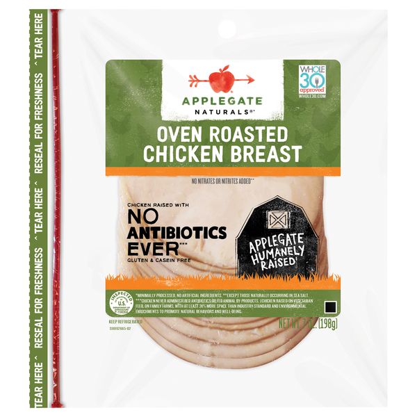 Applegate Naturals Natural Oven Roasted Chicken Breast Sliced