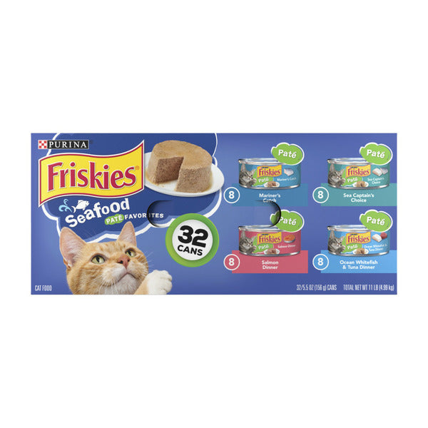 Purina Friskies Wet Cat Food Pate , Seafood Favorites