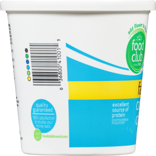 Food Club Cottage Cheese, Fat Free, Small Curd