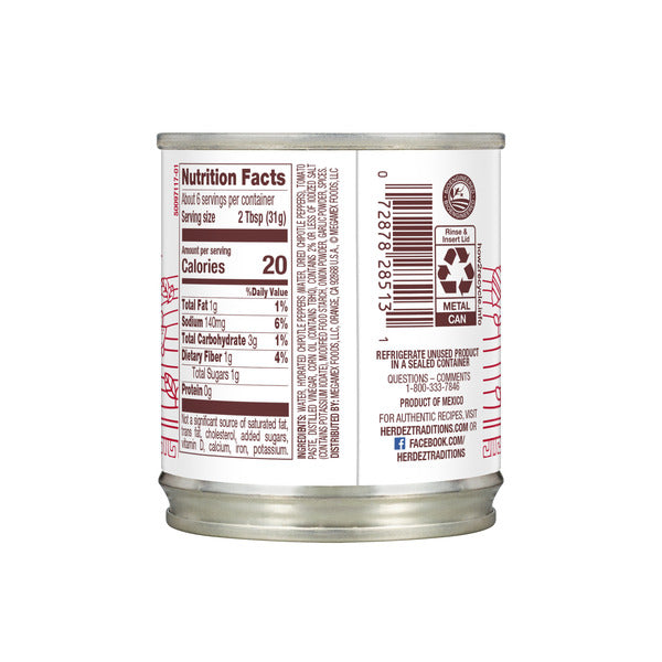 HERDEZ Chipotle Peppers, 7 OZ