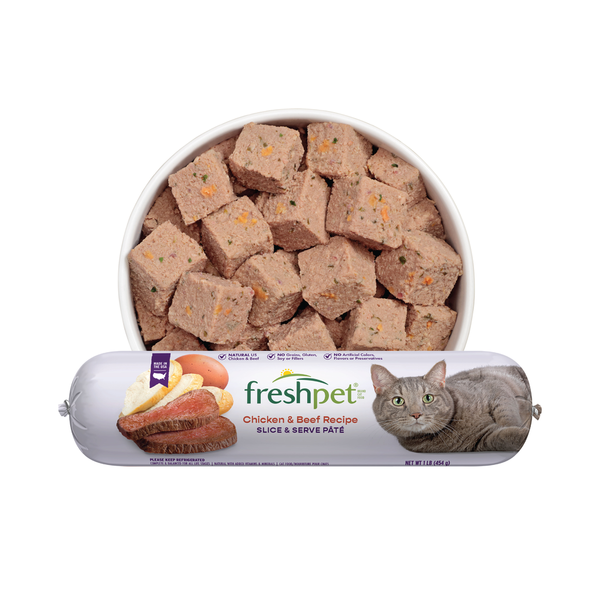 Freshpet Fresh Cat Food, Chicken & Beef Recipe Roll