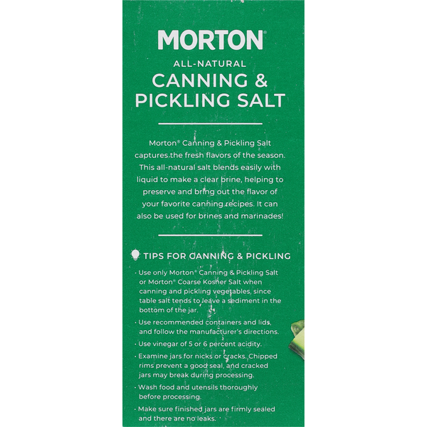 Morton Salt, Canning & Pickling