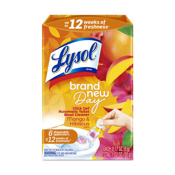Lysol Click Gel Automatic Toilet Bowl Cleaner, Mango & Hibiscus