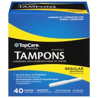 TopCare Tampons, Regular Absorbency, Unscented️