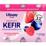 Lifeway Kefir, Probiotic, Mixed Berry, 6 Pack️