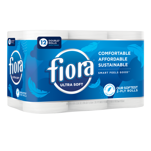 Fiora Ultra Soft Toilet Paper, Double Rolls