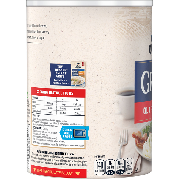 Quaker Grits, Old Fashioned