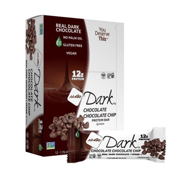NuGo Dark Chocolate Chip Vegan, Gluten Free Protein Bar