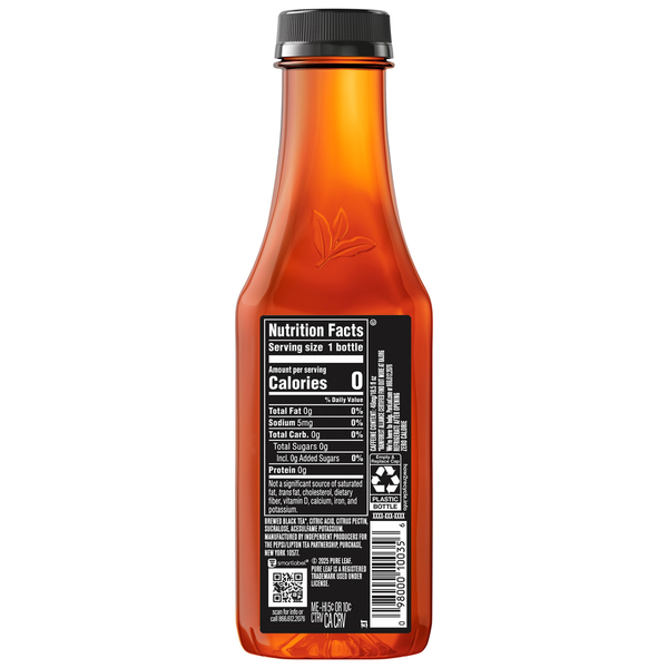 Pure Leaf Zero Sugar Real Brewed Tea Sweet Tea 18.5 Fl Oz