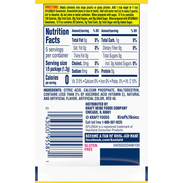 Kool-Aid Unsweetened Strawberry Lemonade Artificially Flavored Powdered Soft Drink Mix