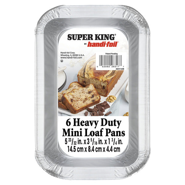 Handi-foil Super King Heavy Duty Mini Loaf Pans