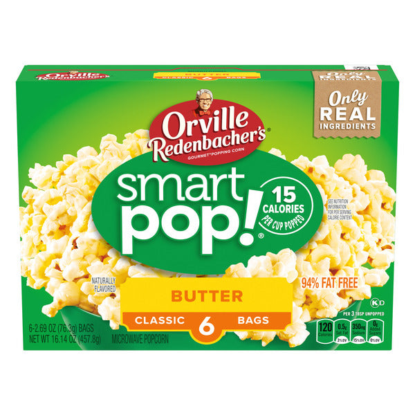 Orville Redenbacher Smart Pop! Butter Popcorn, Microwave Popcorn