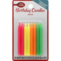 Betty Crocker Birthday Candles, Neon, 2.5 Inch️ DestGlow