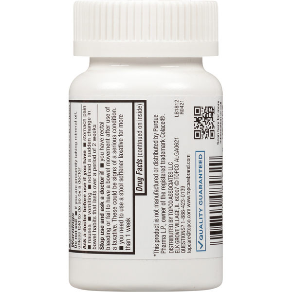 TopCare Stool Softener, 100 mg, Softgels