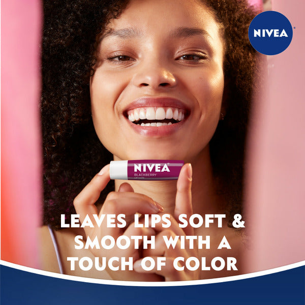 NIVEA Lip Balm, Blackberry Flavored Tinted Lip Balm