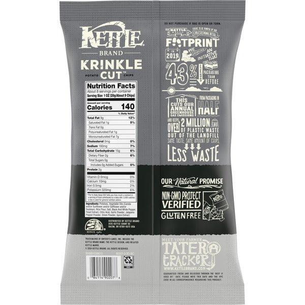 Kettle Brand Krinkle Cut Salt & Fresh Ground Pepper Potato Chips