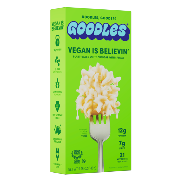 Goodles Vegan Is Believin Plant-Based White Cheddar