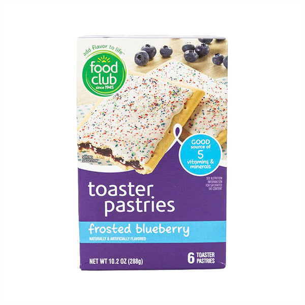 Food Club Frosted Blueberry Toaster Pastries