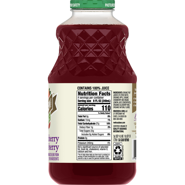 R.W. Knudsen Family Organic Cranberry Blueberry Flavored Juice