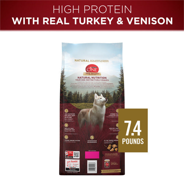 Purina ONE True Instinct With A Blend Of Real Turkey and Venison Dry Dog Food DestGlow