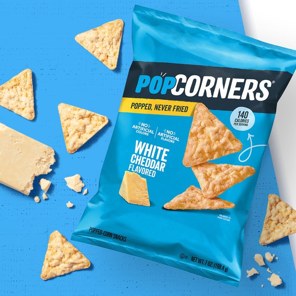 PopCorners Popped Corn Snacks White Cheddar Flavored