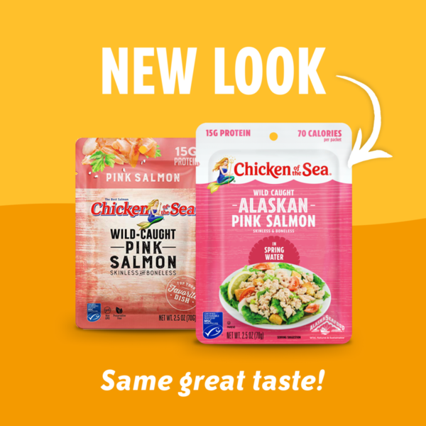 Chicken of the Sea Wild Caught Alaskan Pink Salmon in Spring Water Packet, Low Sodium